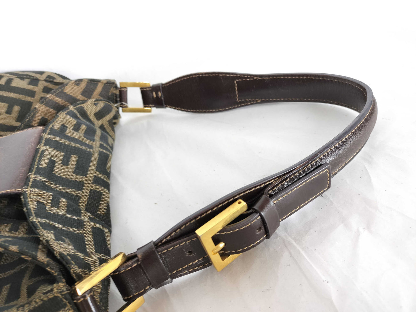 FENDI Zucca Fendi Zucca Mamma Bucket Brown Shoulder Bag