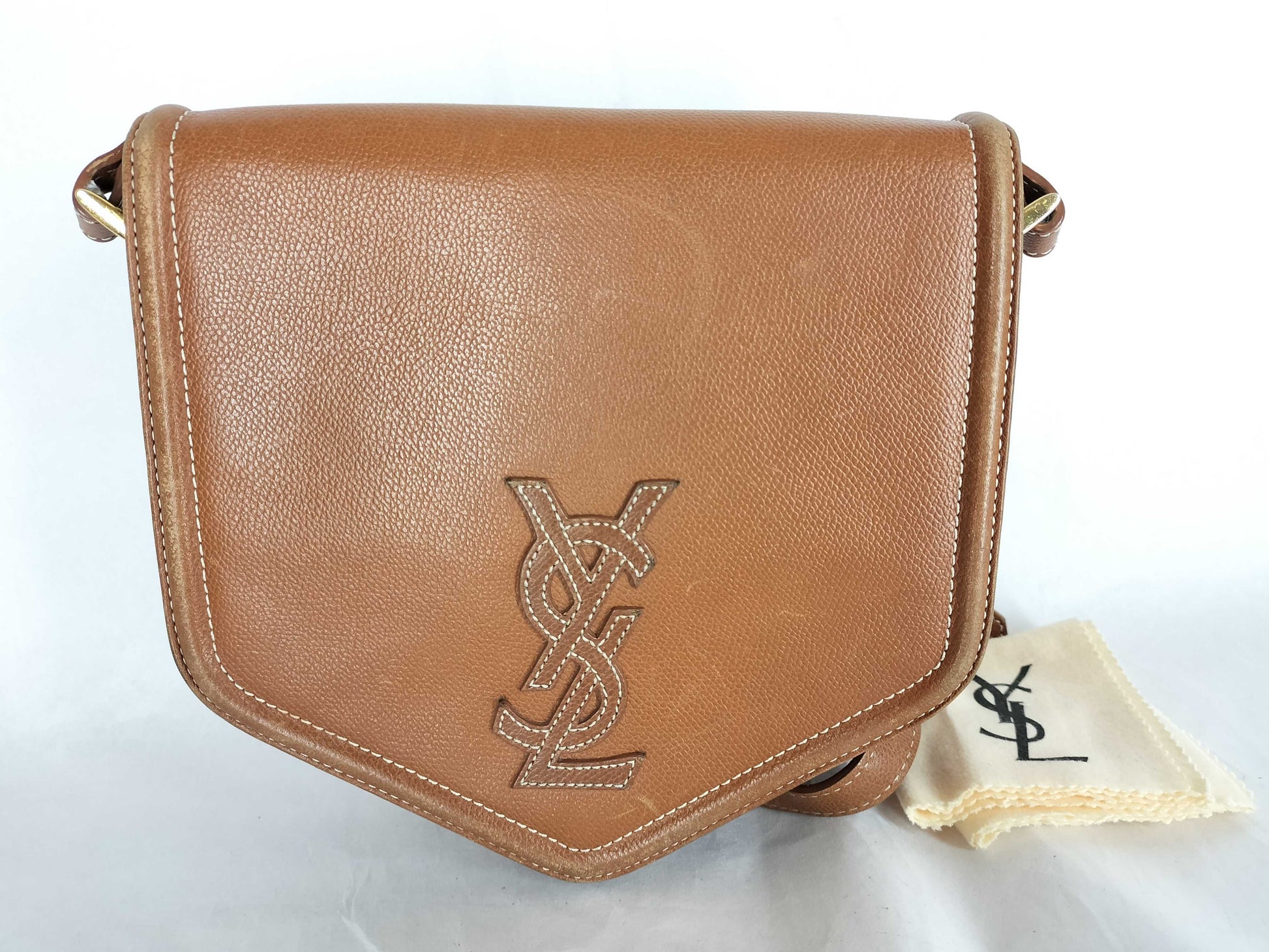 Yves Saint Laurent YSL Shoulder Brown Shoulder Bag