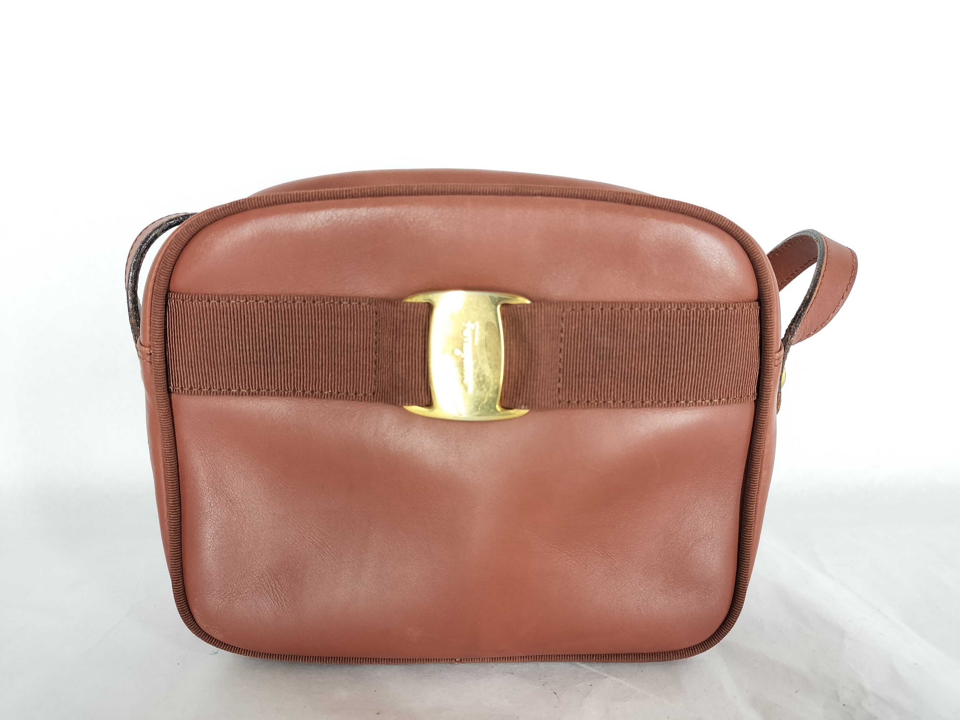 Salvatore Ferragamo Vala Ferragamo Vala Shoulder Brown Shoulder Bag