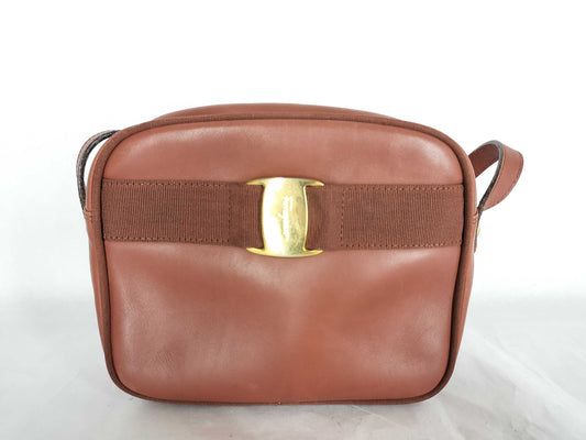 Salvatore Ferragamo Vala Ferragamo Vala Shoulder Brown Shoulder Bag