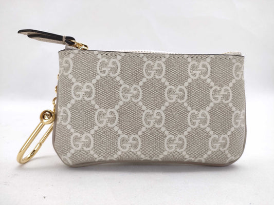 GUCCI Gucci Key Pouch 772321 White Coin Case
