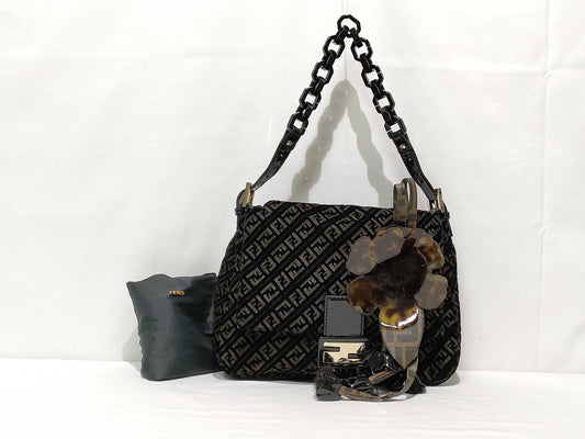 FENDI FENDI Fendi Mamma Bucket Velor Bag Shoulder Bag