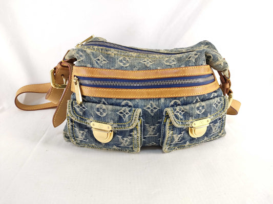 LOUIS VUITTON Monogram LOUIS VUITTON Monogram M95049 Denim Buggy PM Shoulder Bag Shoulder Bag