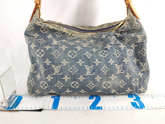 LOUIS VUITTON Monogram Denim LOUIS VUITTON M95049 Monogram Denim Buggy PM 2Way Bag Handbag