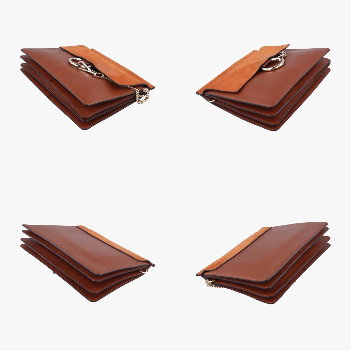 chloe Fae Brown Leather x Suede 01-17-50-65 Shoulder Bag