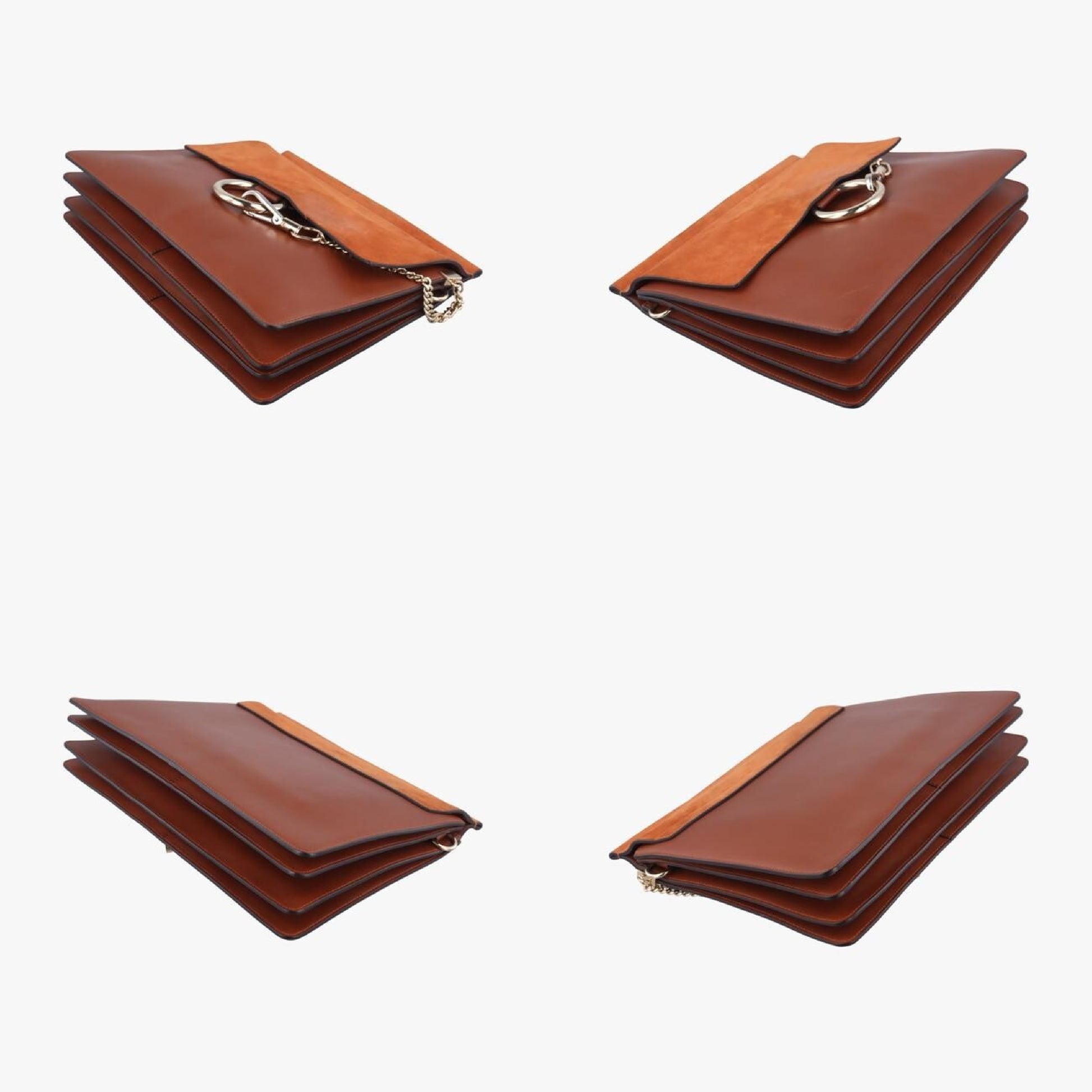 chloe Fae Brown Leather x Suede 01-17-50-65 Shoulder Bag