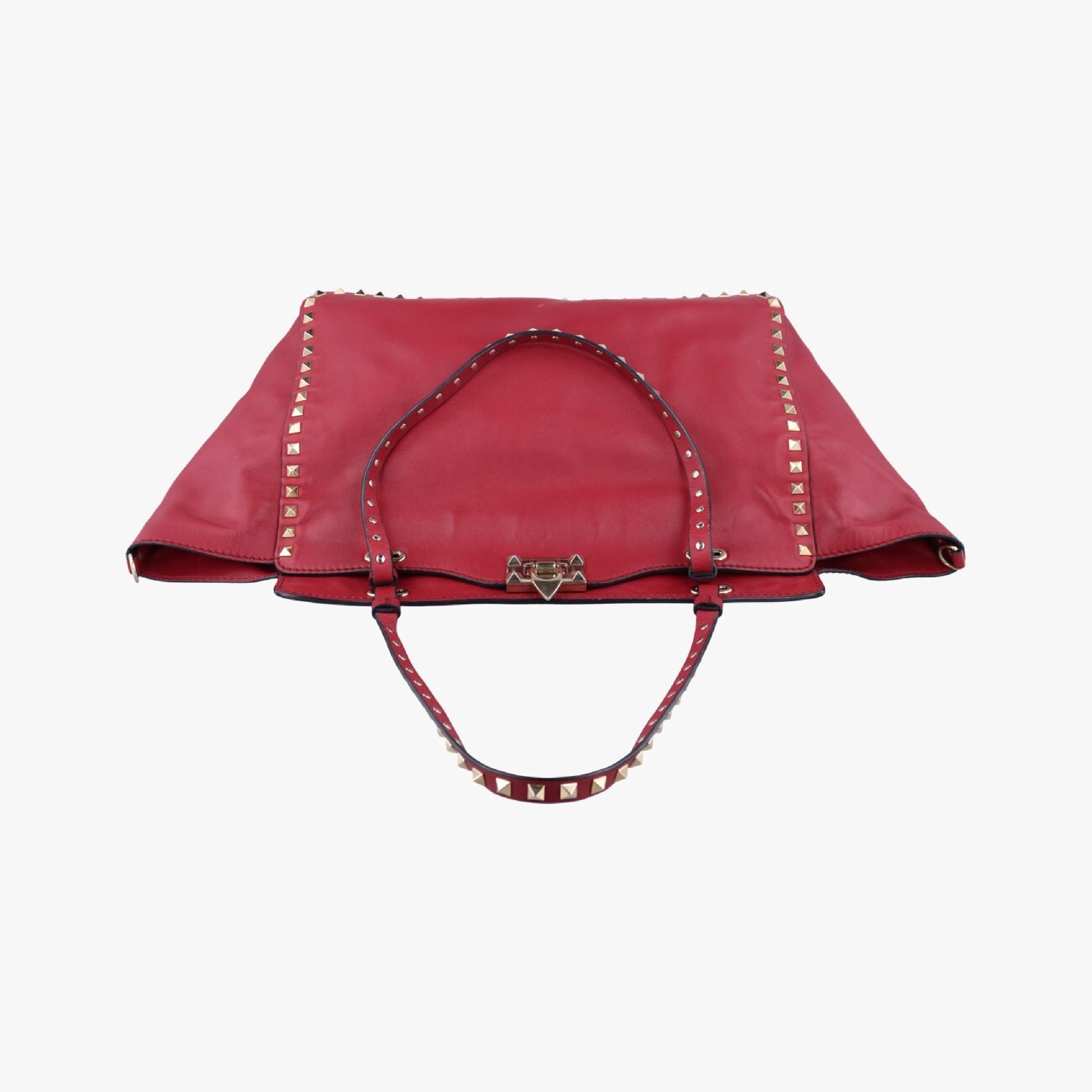 VALENTINO Rockstud Red Leather Shoulder Bag BS-F970BOL3