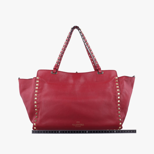 VALENTINO Rockstud Red Leather Shoulder Bag BS-F970BOL3