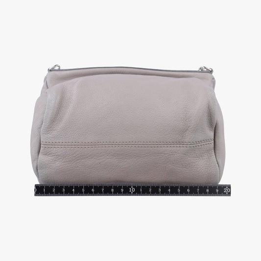 GIVENCHY Pandora Grey Leather EF E 0186 Shoulder Bag