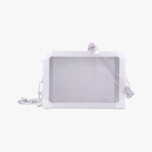 LOUIS VUITTON Soft Trunk Transparent x White Epiplage M55602 DU3199 Shoulder Bag