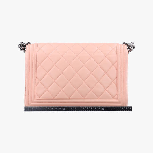 CHANEL Boy Chanel Pink Leather A9226919322214 Shoulder Bag