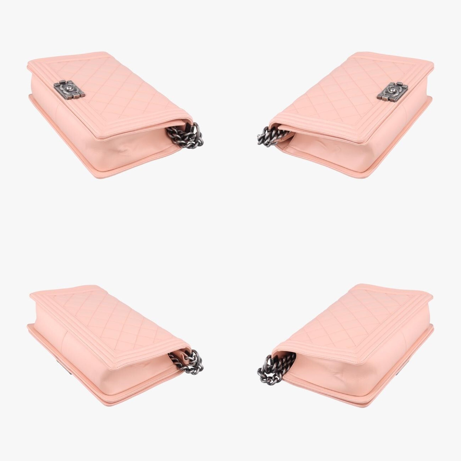 CHANEL Boy Chanel Pink Leather A9226919322214 Shoulder Bag