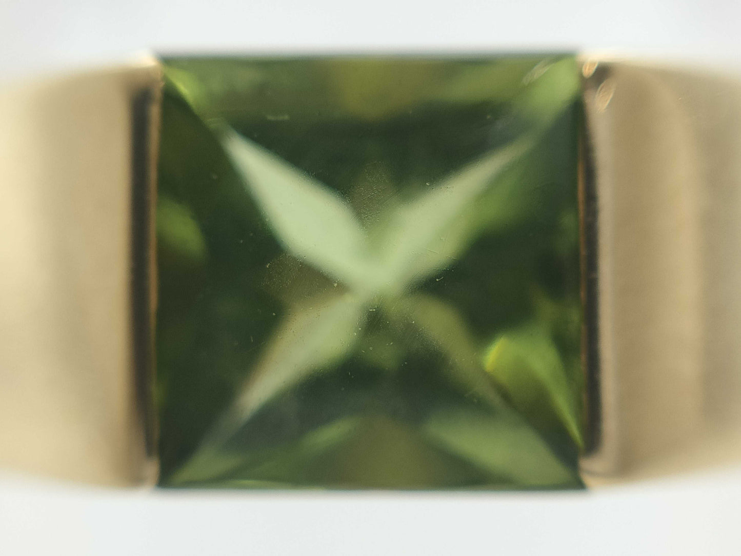 Cartier Tank #51 Colored Stone YG 750 8.5g Ring