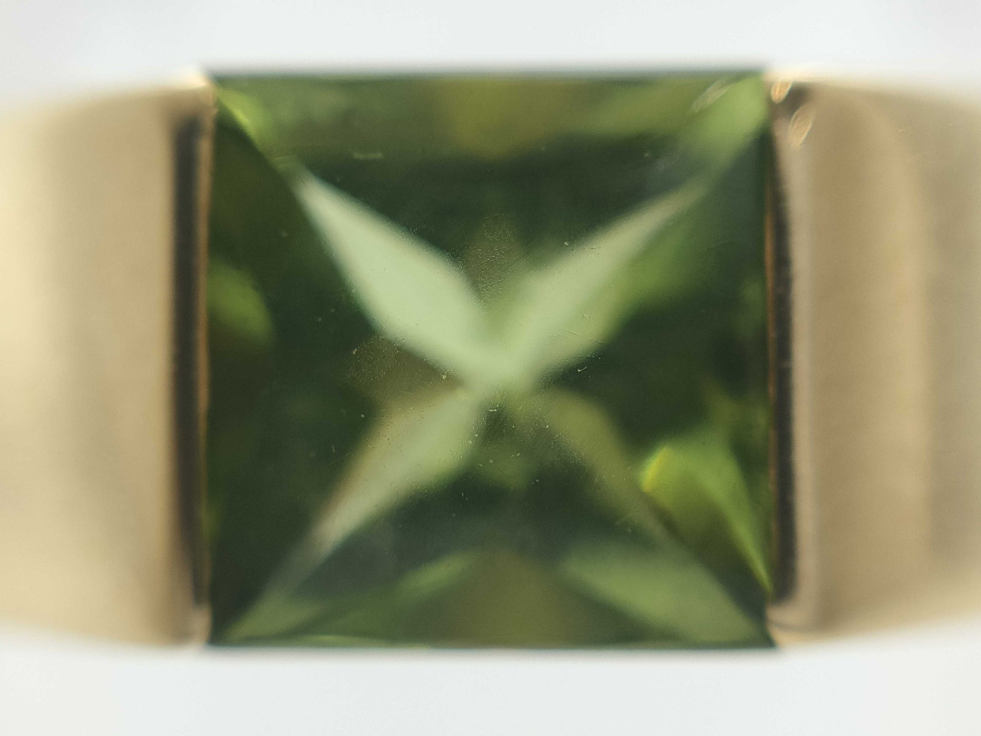 Cartier Tank #51 Colored Stone YG 750 8.5g Ring