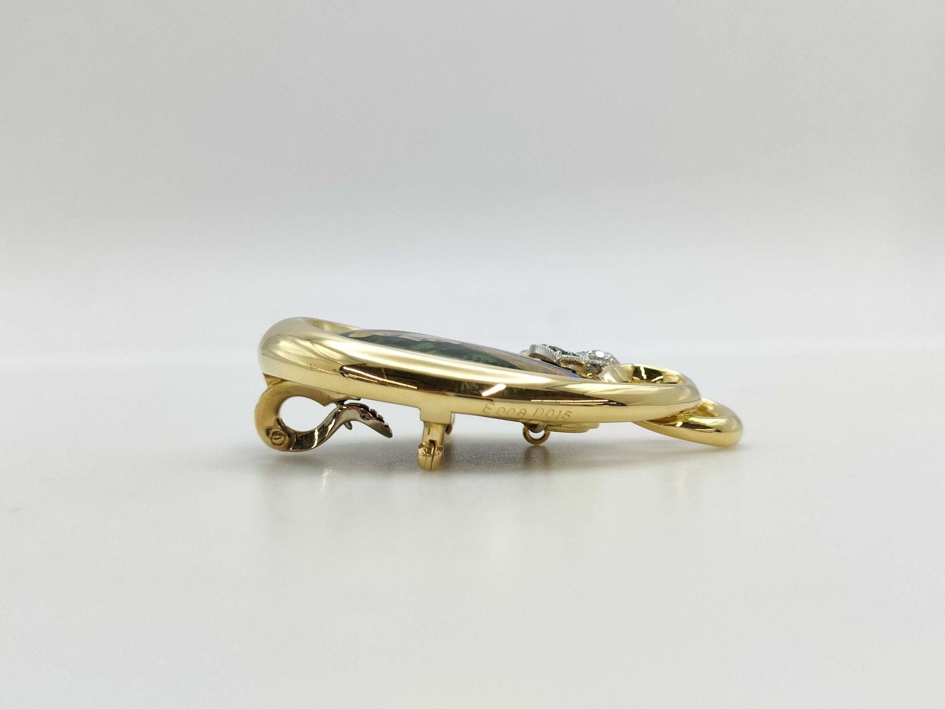 Mitsuo Kaji Emmy Colored Stone Diamond K18/Pt900 24.8g Brooch