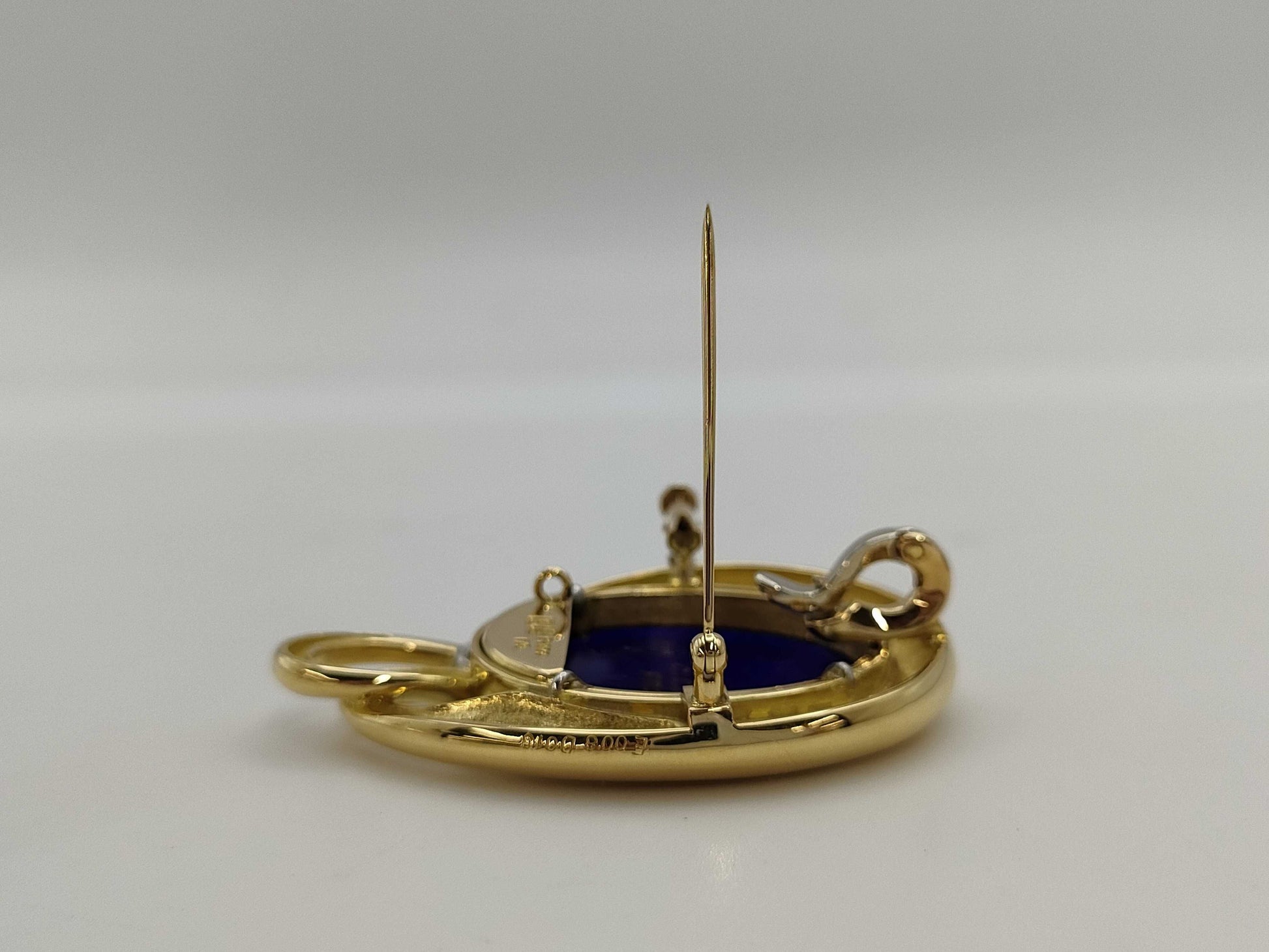 Mitsuo Kaji Emmy Colored Stone Diamond K18/Pt900 24.8g Brooch