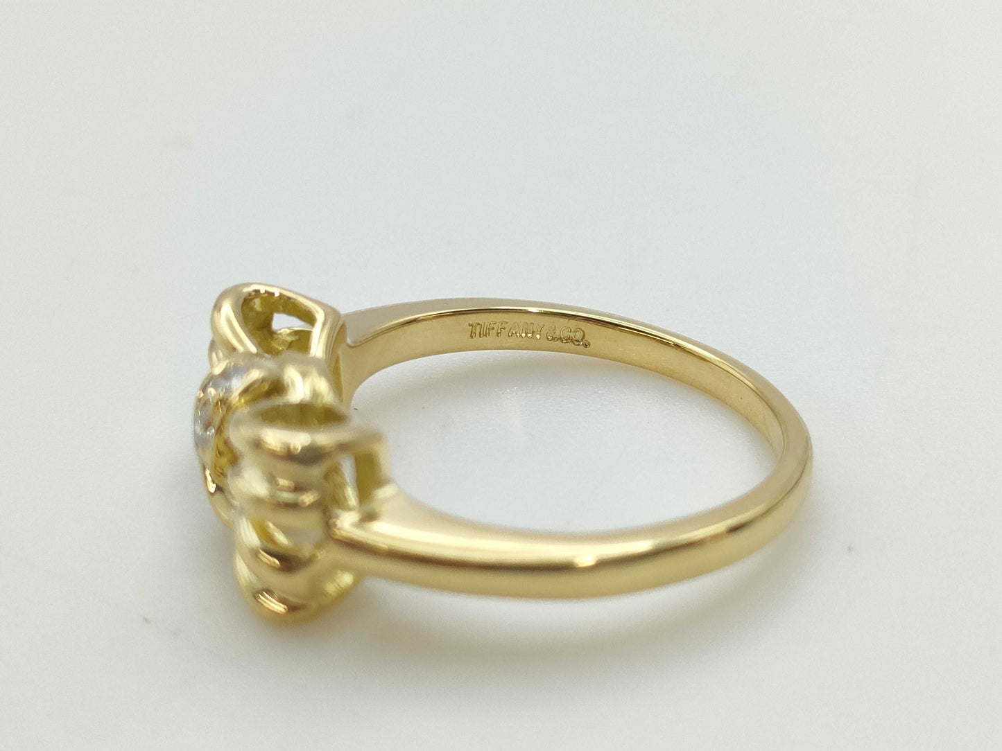Tiffany&Co. Ribbon Diamond 750 4.0g Ring