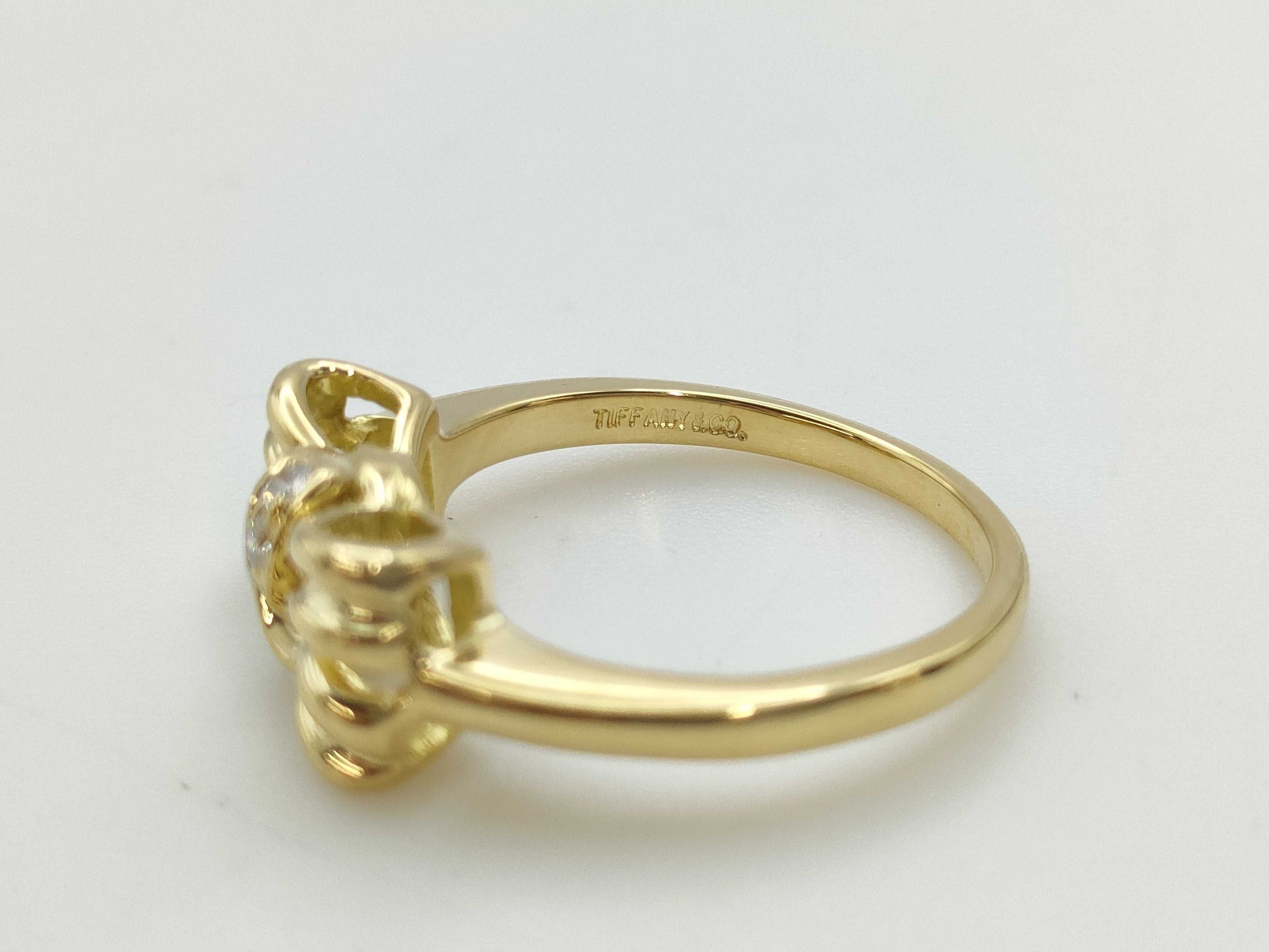 Tiffany&Co. Ribbon Diamond 750 4.0g Ring