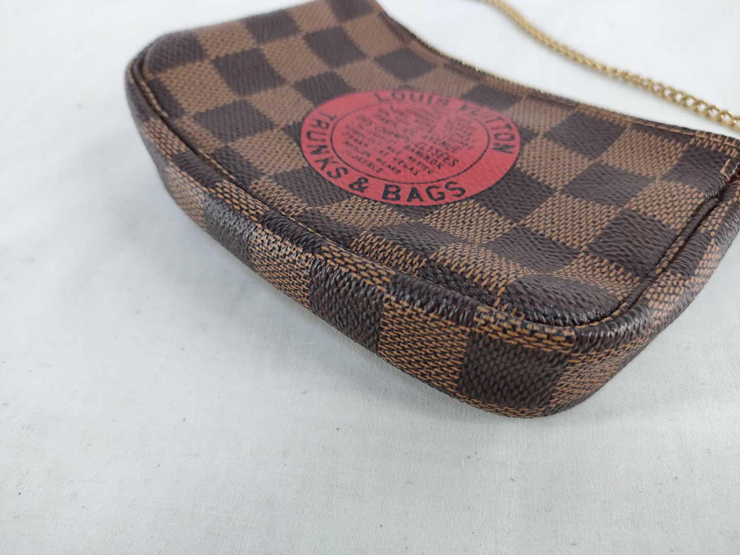 LOUIS VUITTON Damier Vuitton Damier Mini Pochette Accessoir N58011 Pouch