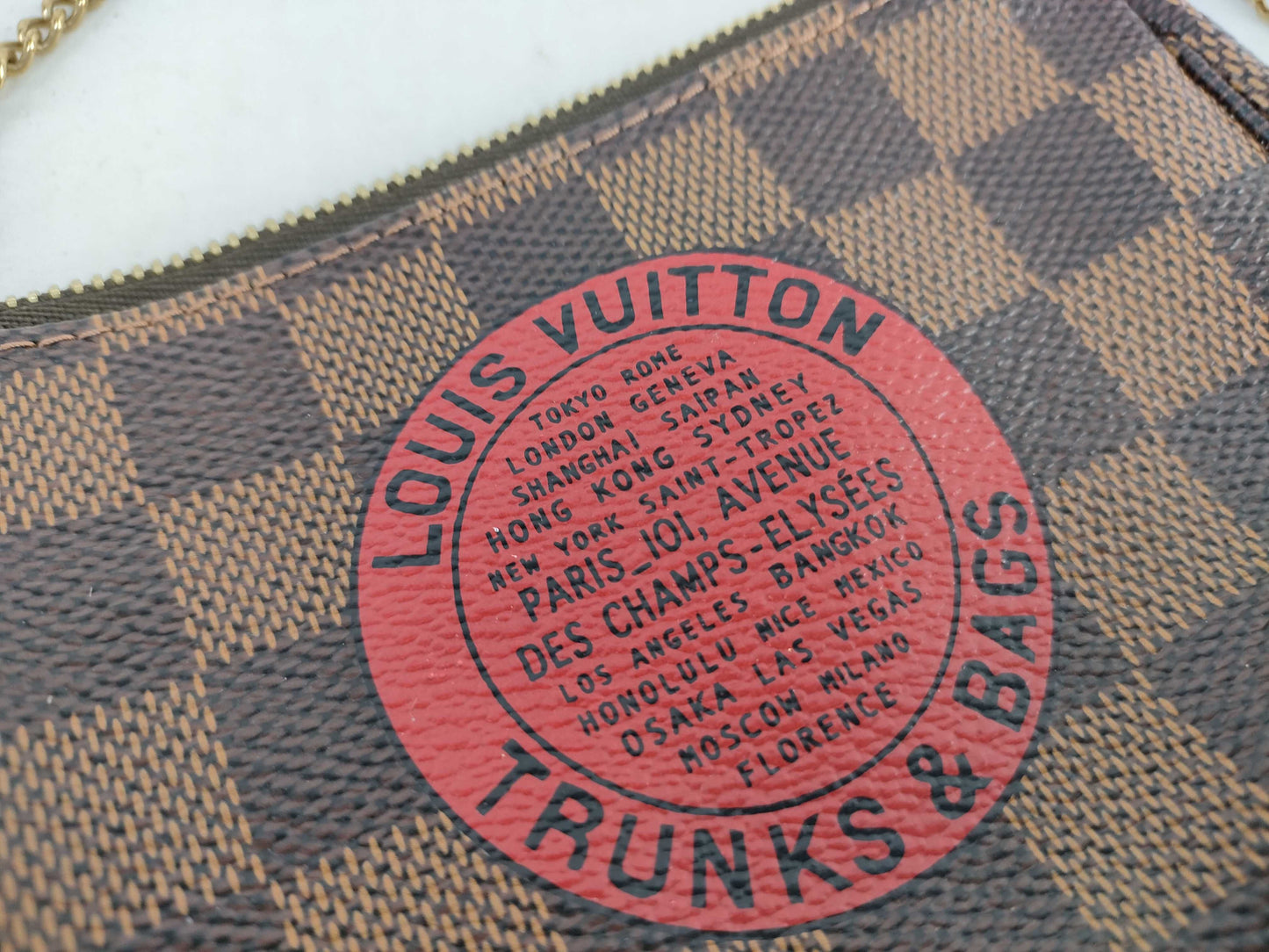 LOUIS VUITTON Damier Vuitton Damier Mini Pochette Accessoir N58011 Pouch