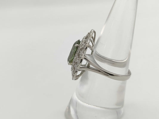 AX 2.85ct D 0.76ct PT950 8.3g Ring