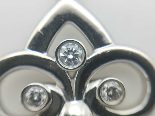 Tiffany & Co. Crown Key 3PD White Gold AU750 6.4g Necklace