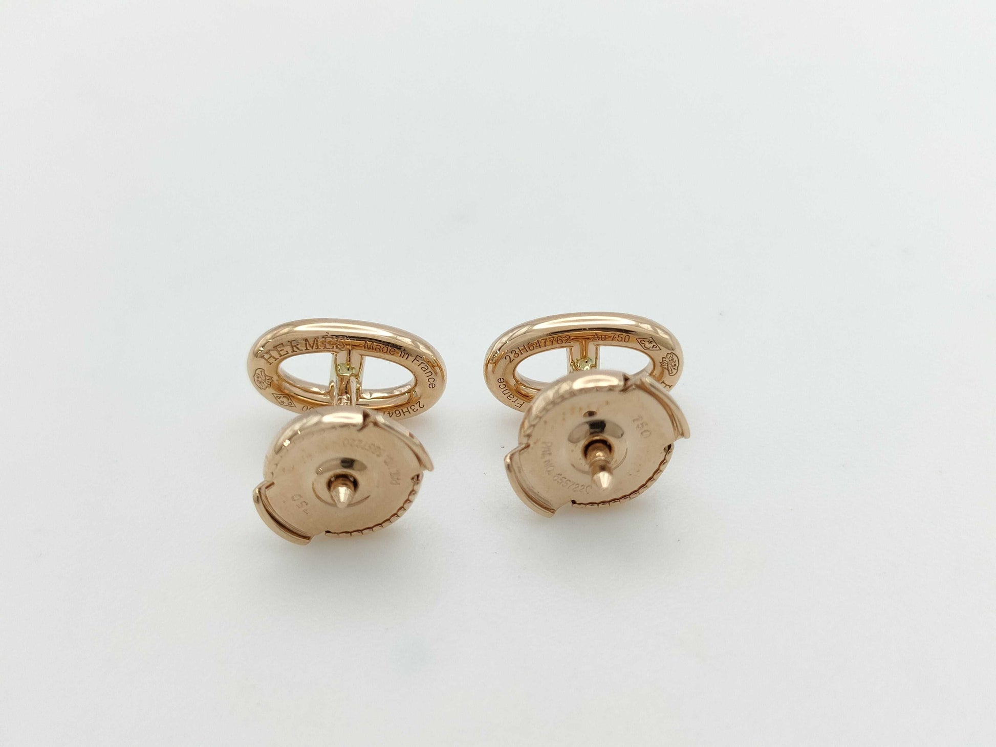 HERMES Schone Dunkle PG AU750 2.7g Earrings