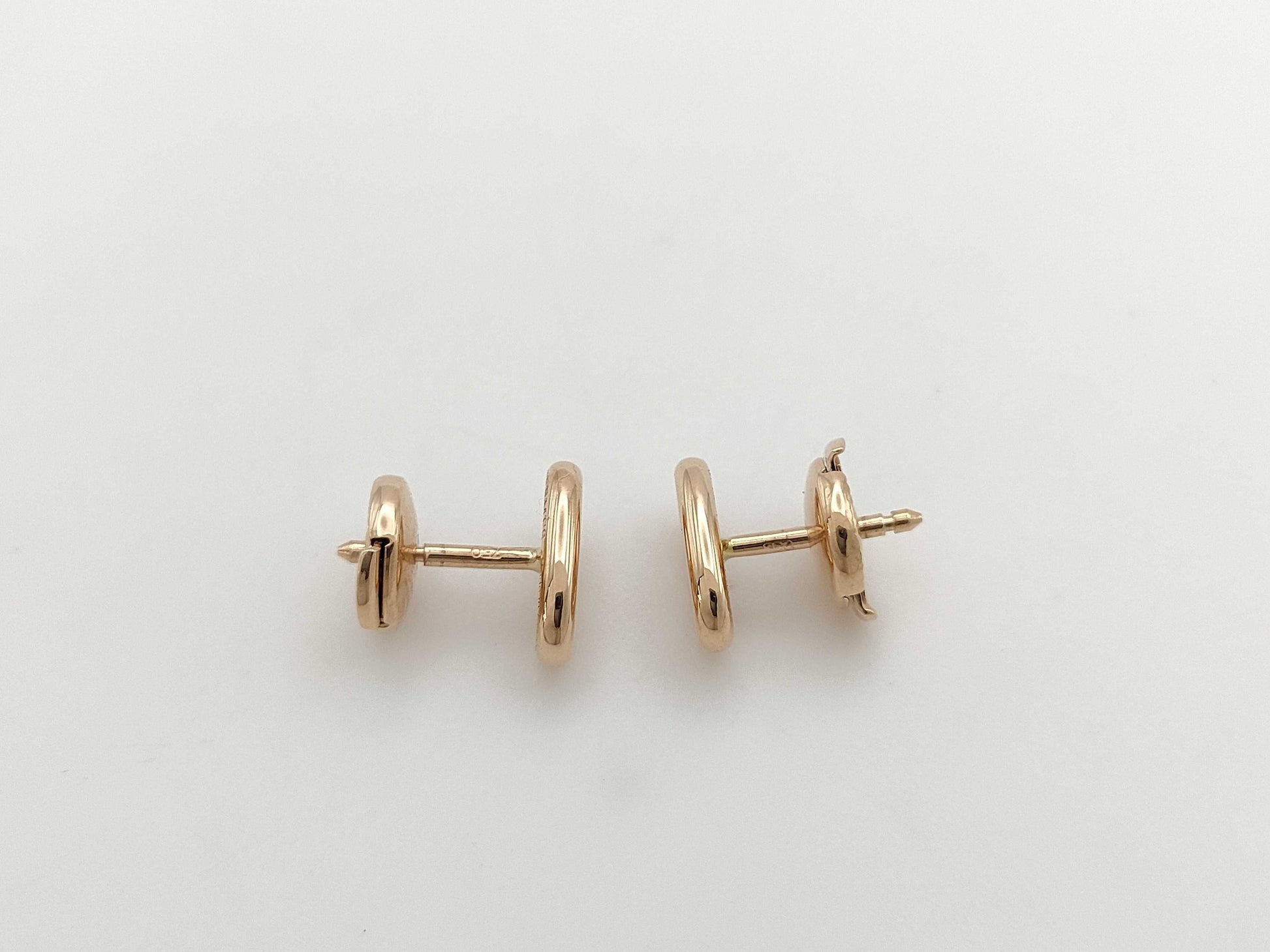 HERMES Schone Dunkle PG AU750 2.7g Earrings