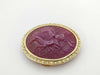 Colored stone 59.51ct D0.371ct K18 19.5g brooch