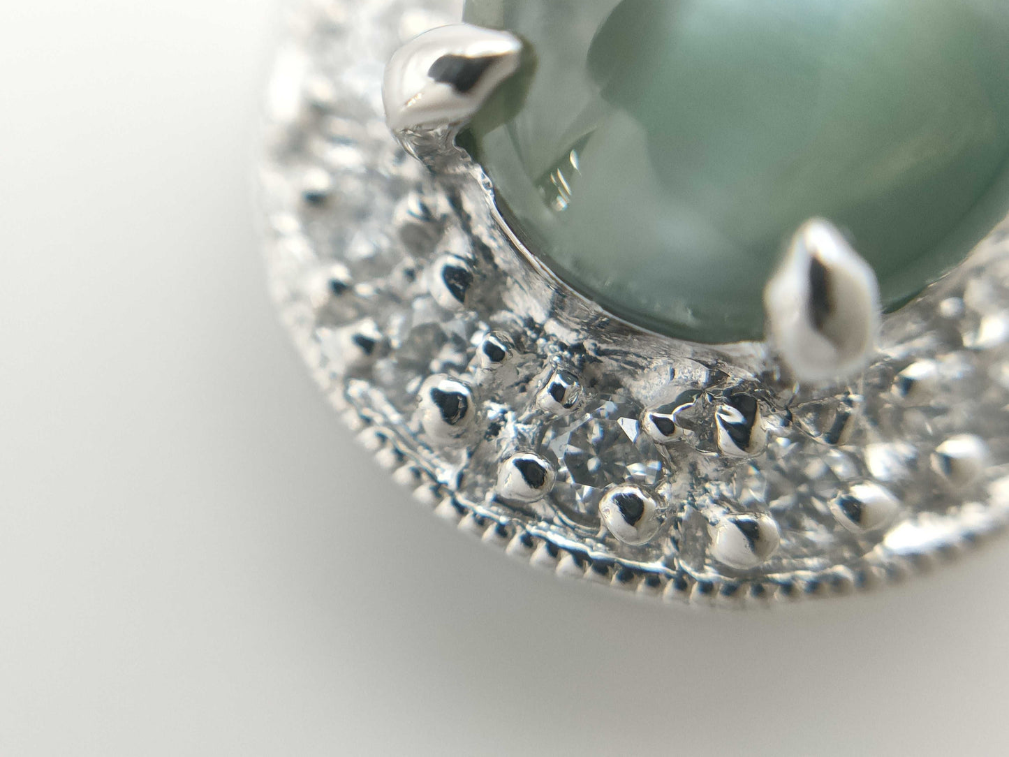 Alexandrite Cat's Eye 1.218ct D0.10ct PT900 1.9g Pendant Top