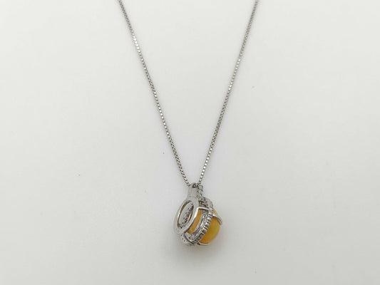 FOP2.33ct D0.20ct PT900/850 4.4g Necklace
