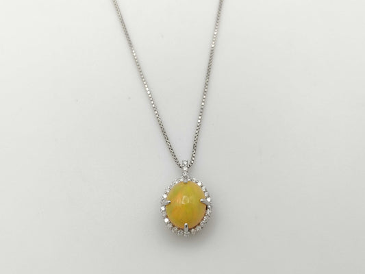 FOP2.33ct D0.20ct PT900/850 4.4g Necklace