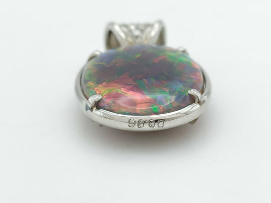 OP8.13ct D0.06ct PT900 4.0g Pendant Top