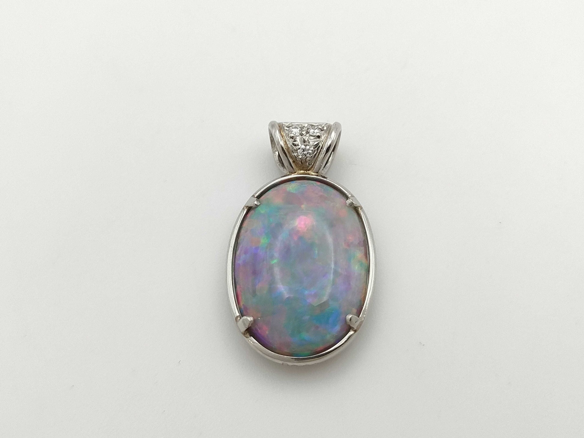 OP8.13ct D0.06ct PT900 4.0g Pendant Top