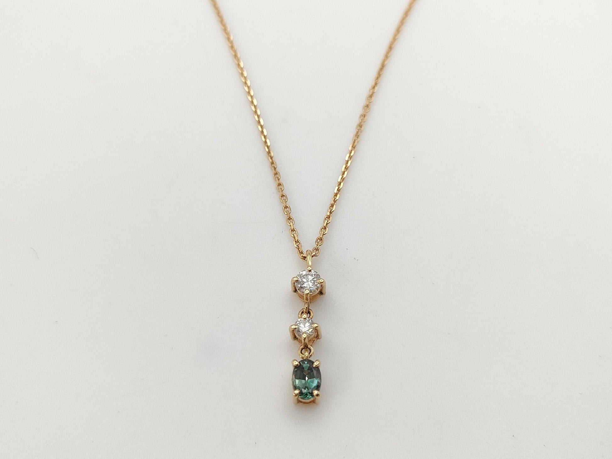 AX0.189ct D0.13ct K18 2.2g Necklace