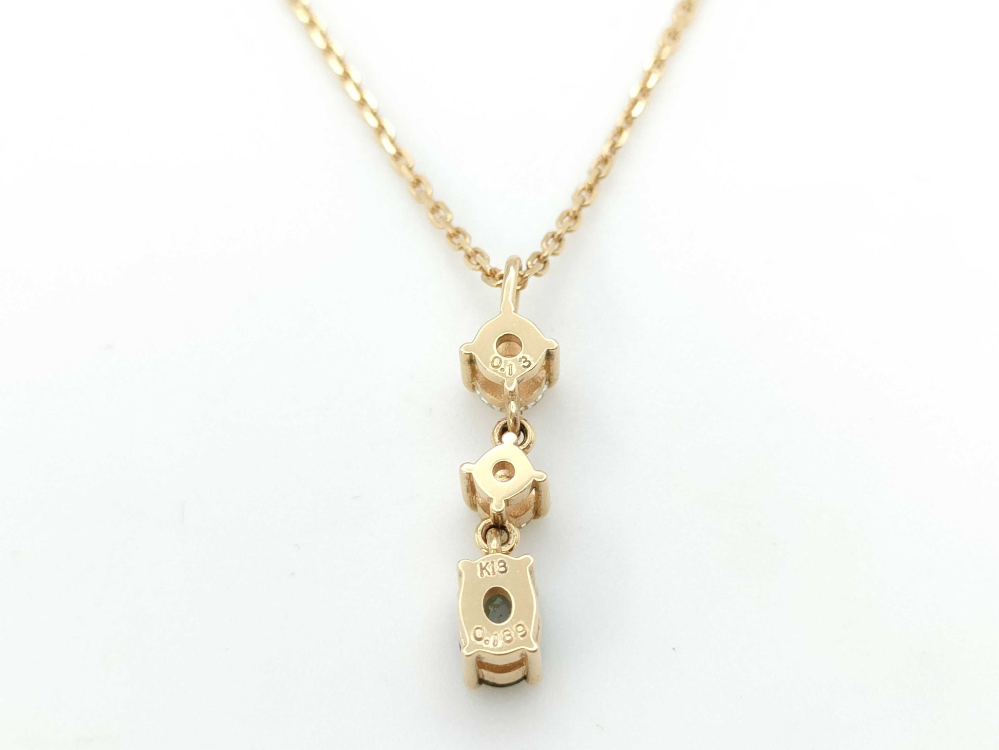 AX0.189ct D0.13ct K18 2.2g Necklace