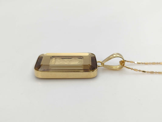 Colored Stone Necklace, 24K/18K, 10.7g