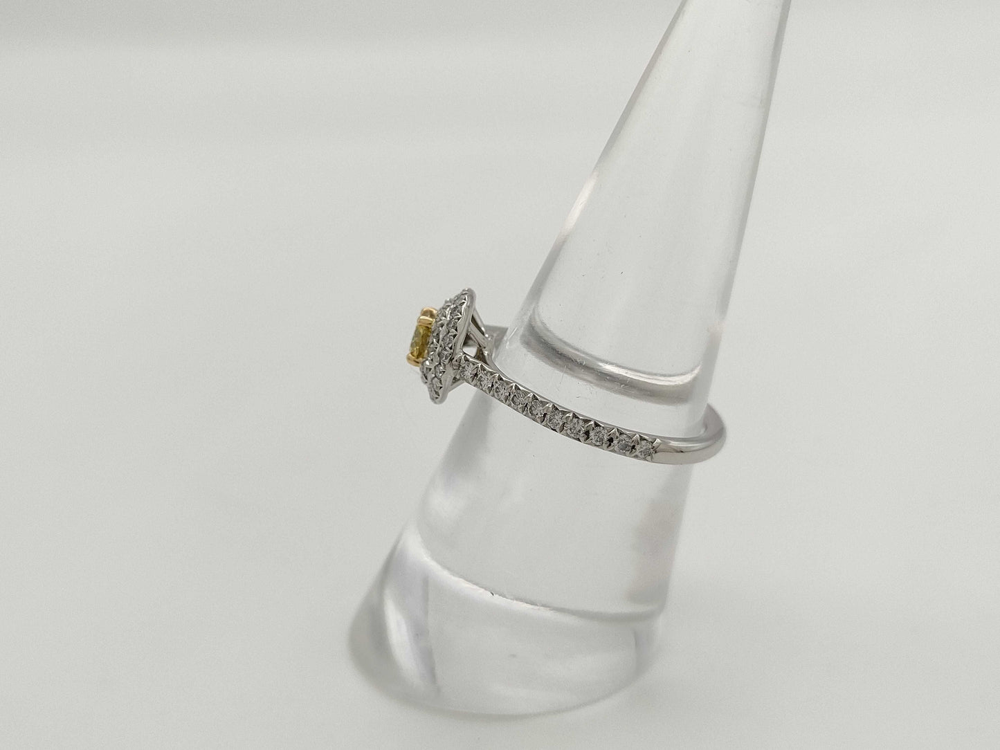 Tiffany&Co. Sorest YD0.25ct Melee Diamond PT950/Au750 3.8g Ring