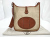 HERMES Evelyn PM □E Clinolane Stripe x Brown x Gold Shoulder Bag