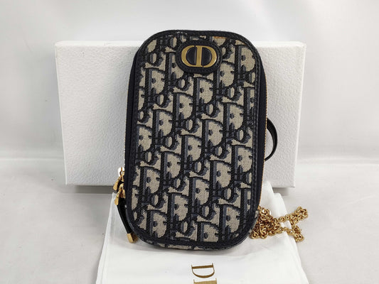 Dior Trotter Shoulder Bag with Pouch, Box and Chain