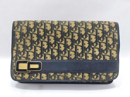 Dior Trotter Christian Dior Second Bag Trotter Brown Clutch Bag
