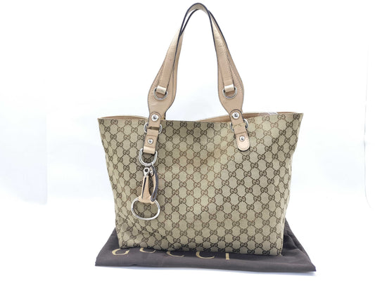 GUCCI GG Canvas GUCCI Tote Bag GG Pattern Beige Tote Bag