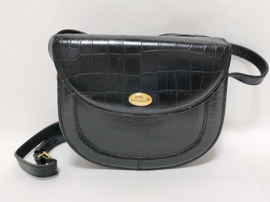 BALLY BALLY Shoulder Bag Leather Black Gold Fittings Shoulder Bag