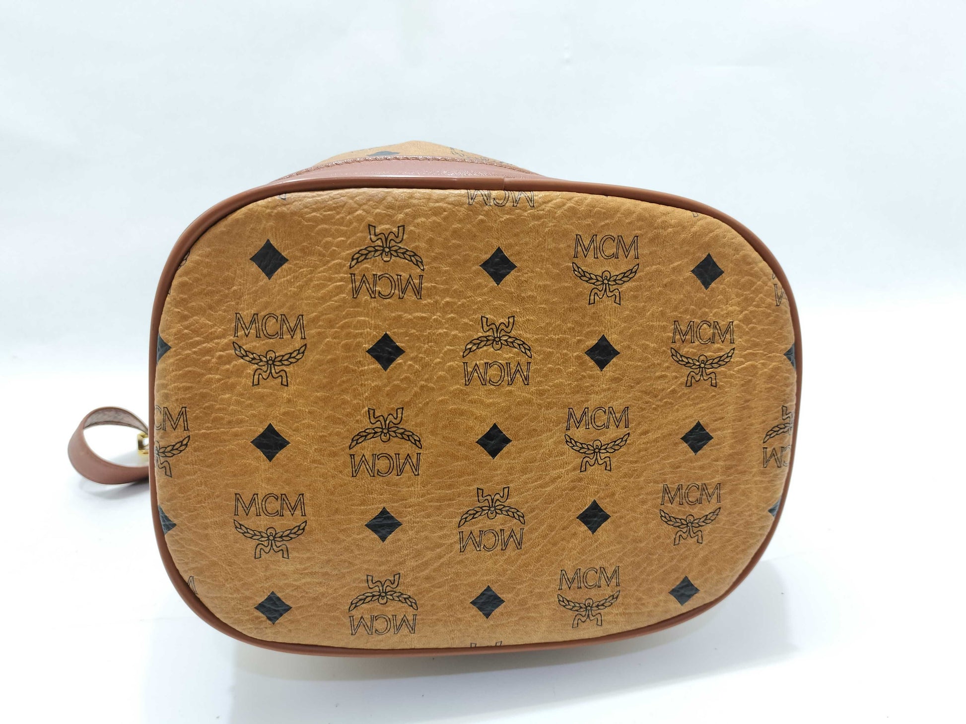 MCM Drawstring Shoulder Brown All-Over Shoulder Bag
