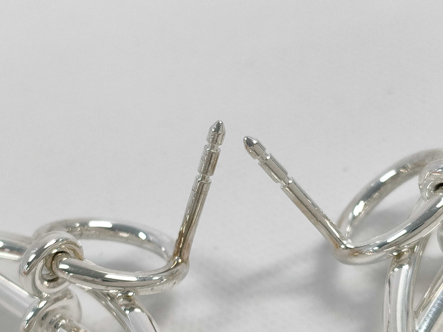 HERMES Loop MM Silver Hoop Earrings 25S009387 Earrings