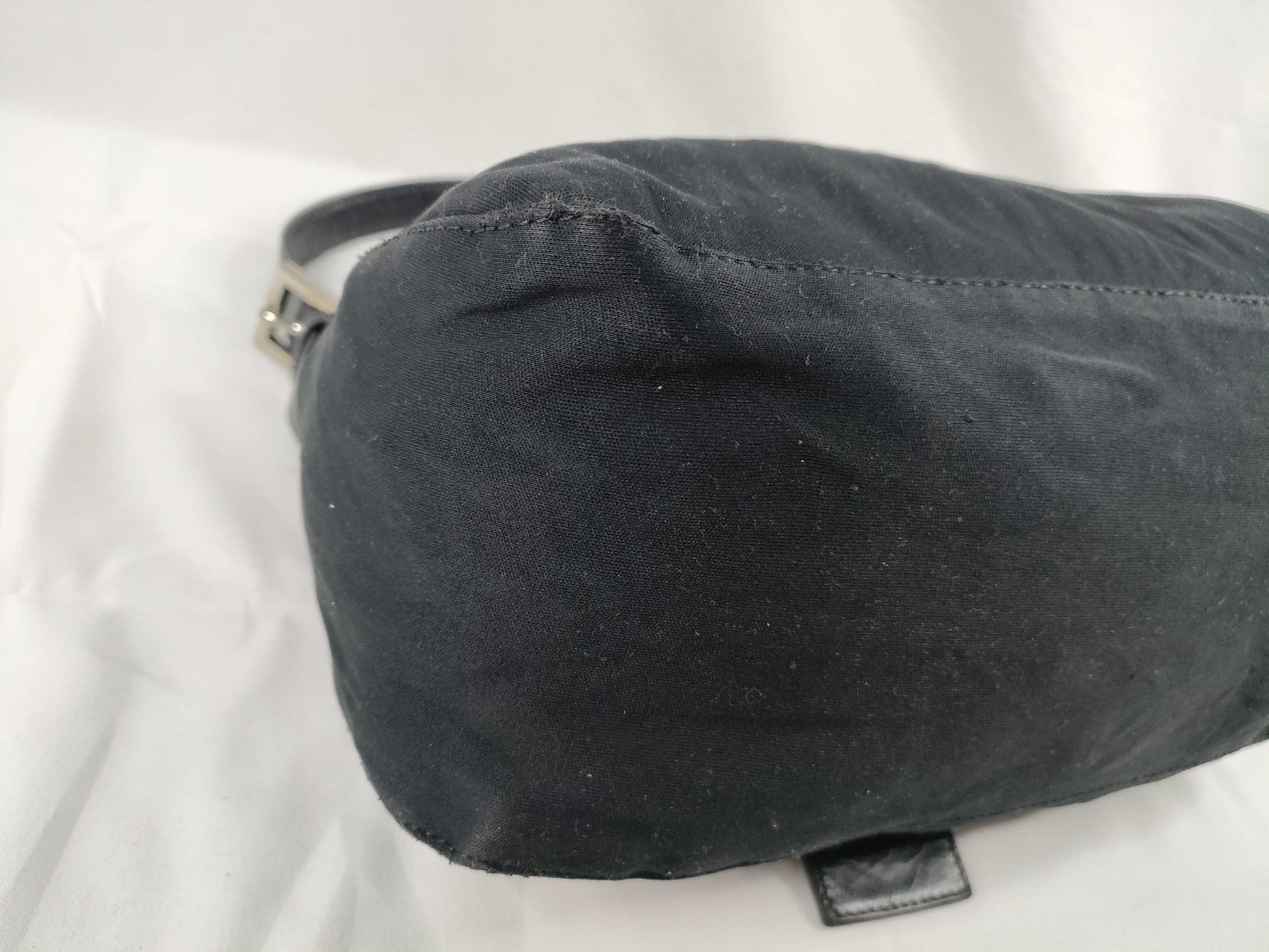 FENDI Mamma FENDI Nylon Mamma Bucket Shoulder Bag Black W28cm Sticky Shoulder Bag