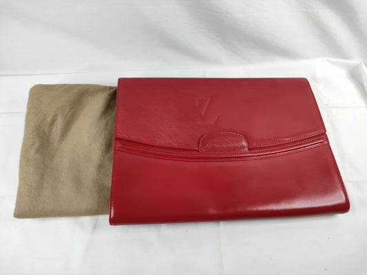 LOUIS VUITTON Epi LV Epi Opera LINE Tri-Fold Briefcase Red W35cm Bag