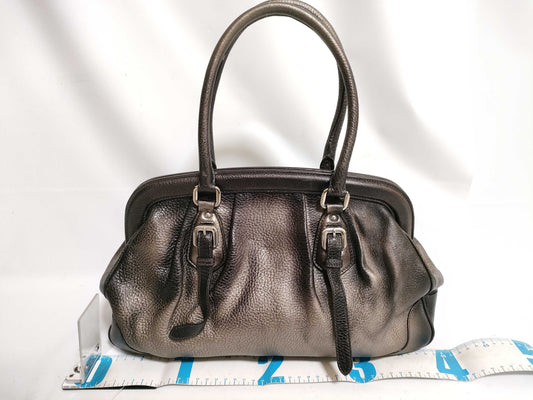 PRADA PRADA Leather Doctor's Bag Handbag Gradient Bronze W37cm Handbag