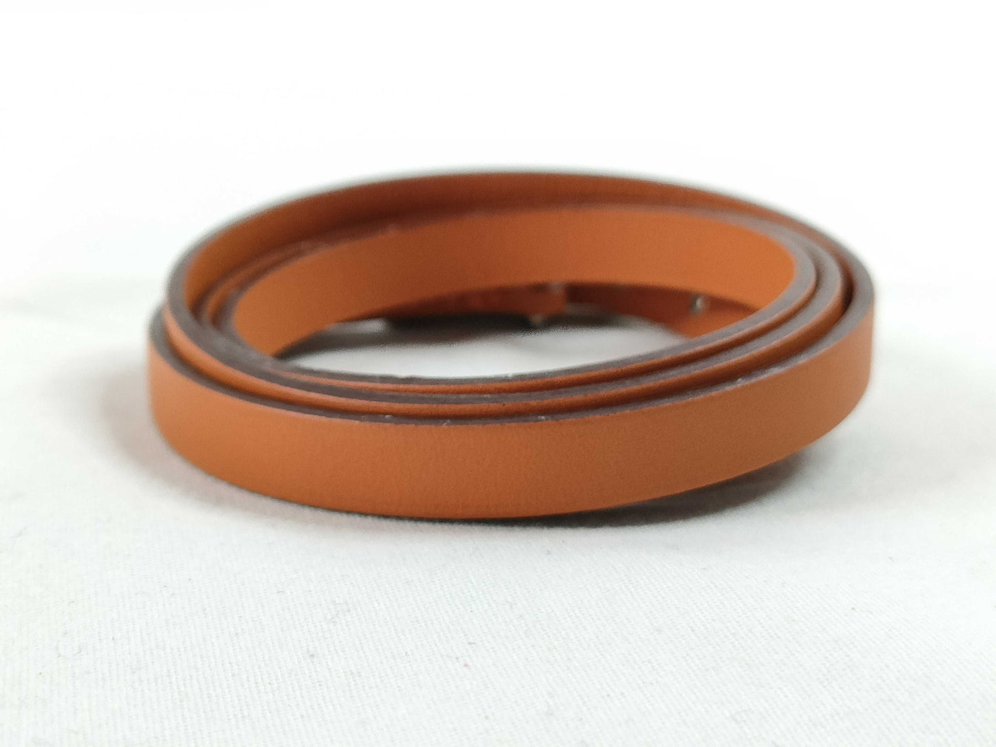 HERMES HERMES Api 3 Bracelet □J Orange/Silver Bracelet Bangle