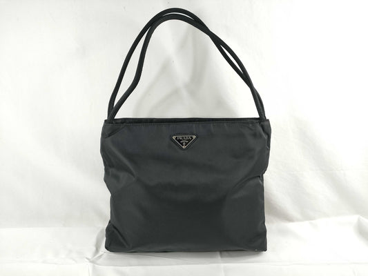 PRADA Nylon PRADA Nylon Triangle Logo Tote Bag Black W29cm Tote Bag